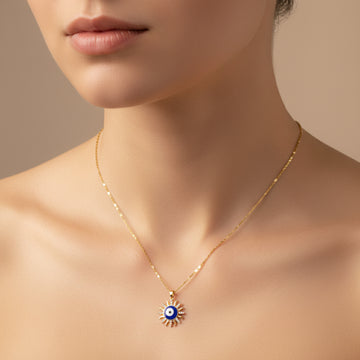 Round Evil Eye Pendant