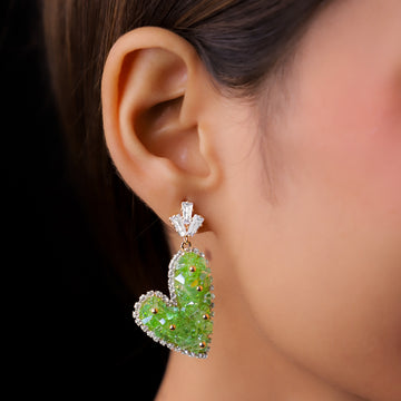 Green Sparkling Heart