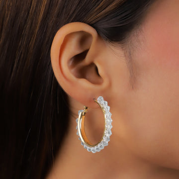 Crystal Edge Hoops