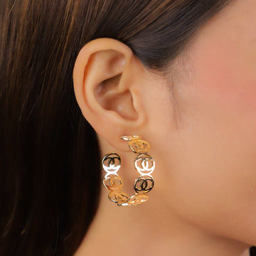 Golden Cut-Out Hoops