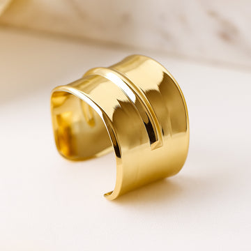 Golden Gloss Cuff Bracelet