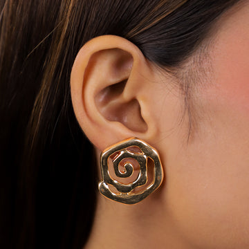 Spiral Gold Earrings