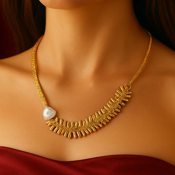 Golden Fringe - Layered Chain Necklace