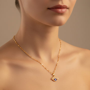 Evil Eye Gold Plated Pendant