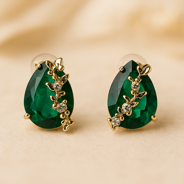 Teal Teardrop Studs