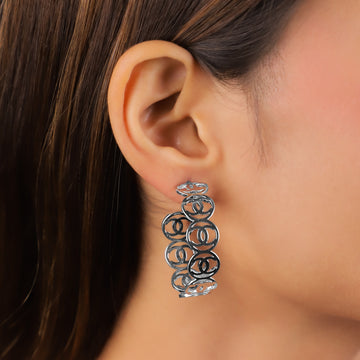 Silver Cut-Out Hoops