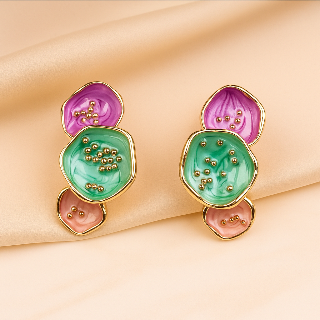 Pastel Multicolor Drop Earrings