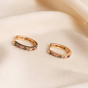 Small Multicolored Hoop Earrings