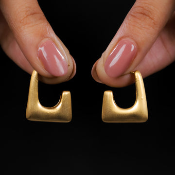 Hoops With Gold Matte