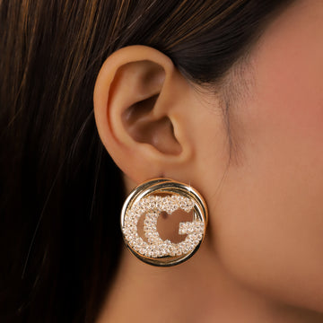 CG AD Diamond Gold Earrings