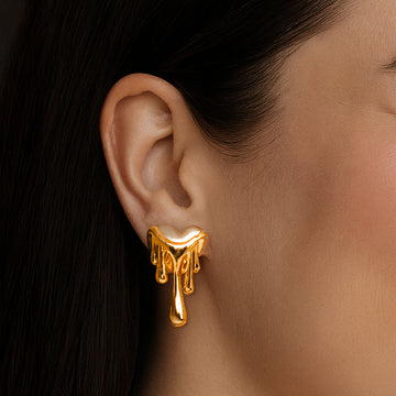 Melting Hearts - Statement Gold & Silver Studs