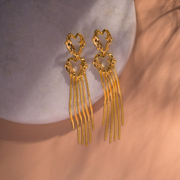 Heart Shape Drop Earrings