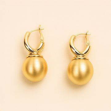 Gold Pop Drop Earrings