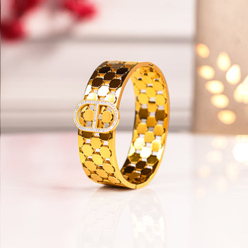 Gold Tone Hexagon Case Bracelets