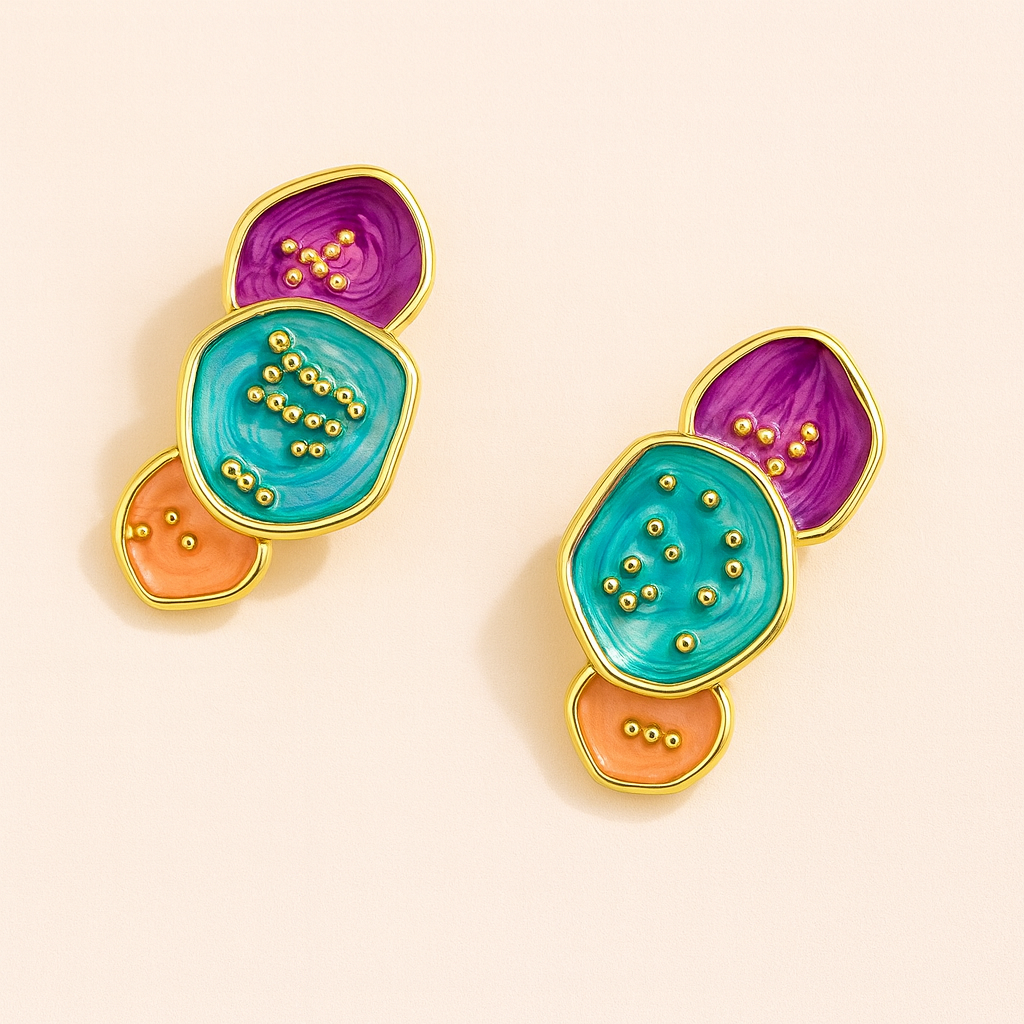 Pastel Multicolor Drop Earrings