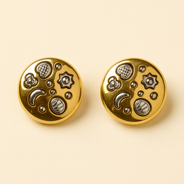 Nova - Gold & Silver Stud Earrings