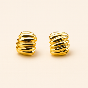 Sculpted Gold Stud Earrings