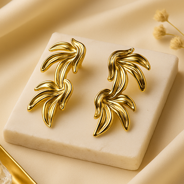 Golden Cascade Drop Earrings