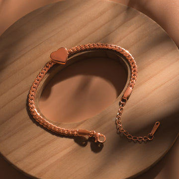 Rose Gold Personalised Popcorn Bracelet