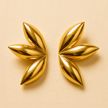 Gleaming Petals - Statement Drop Earrings
