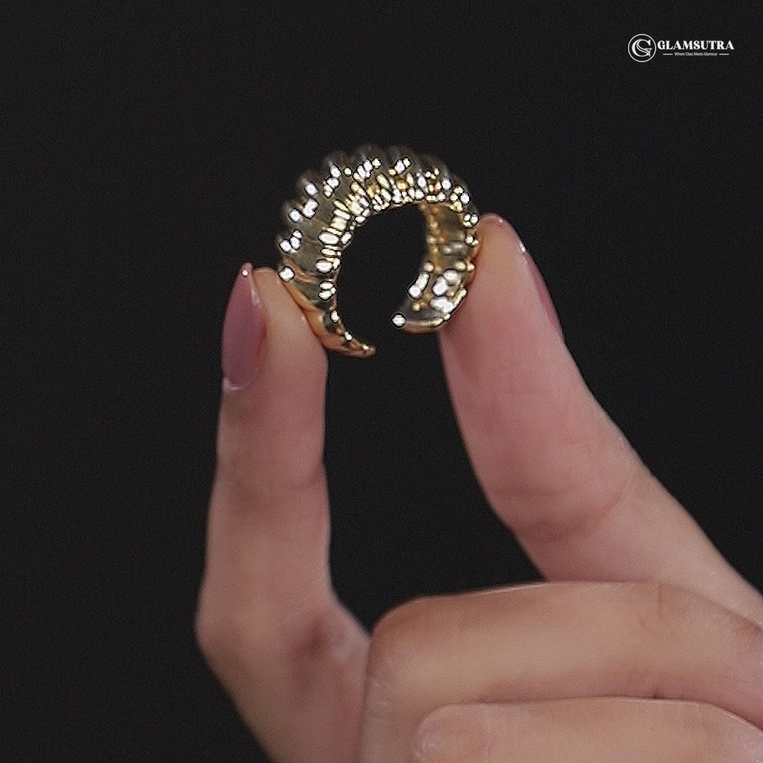 Golden Chunky Open Ring