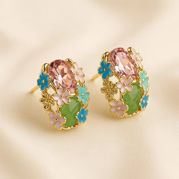 Pink Pastel Bloom Studs