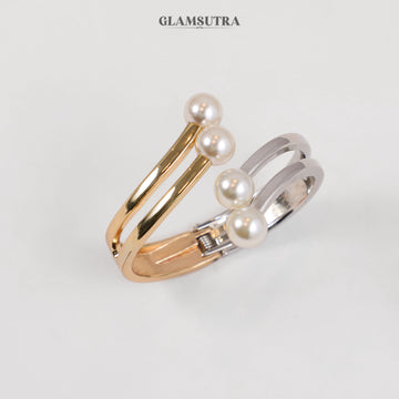 Dual Tone Pearl Bracelet