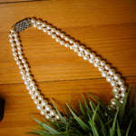 Load image into Gallery viewer, Double Strands Oval Pearl Necklace