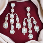 Load image into Gallery viewer, Twilight Statement Cyan Stones Earrings
