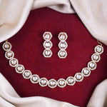 Load image into Gallery viewer, Sleek American Diamond Necklace Set
