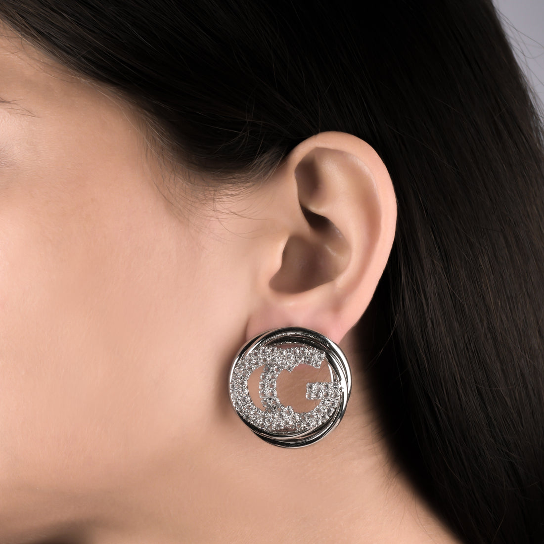 CG AD Diamond Silver Earrings