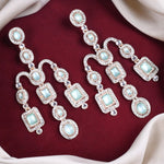 Load image into Gallery viewer, Twilight Statement Cyan Stones Earrings
