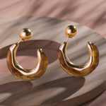 Load image into Gallery viewer, Rose Gold Double Sided Earrings