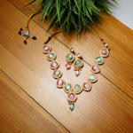 Load image into Gallery viewer, Gold Plated Kundan Triangle Shape Necklace Set