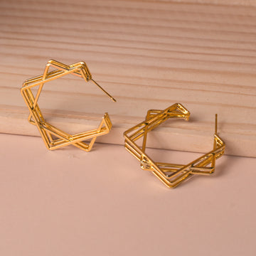 Geometric Round Earrings