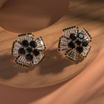Load image into Gallery viewer, American Diamond Black Ad Earring