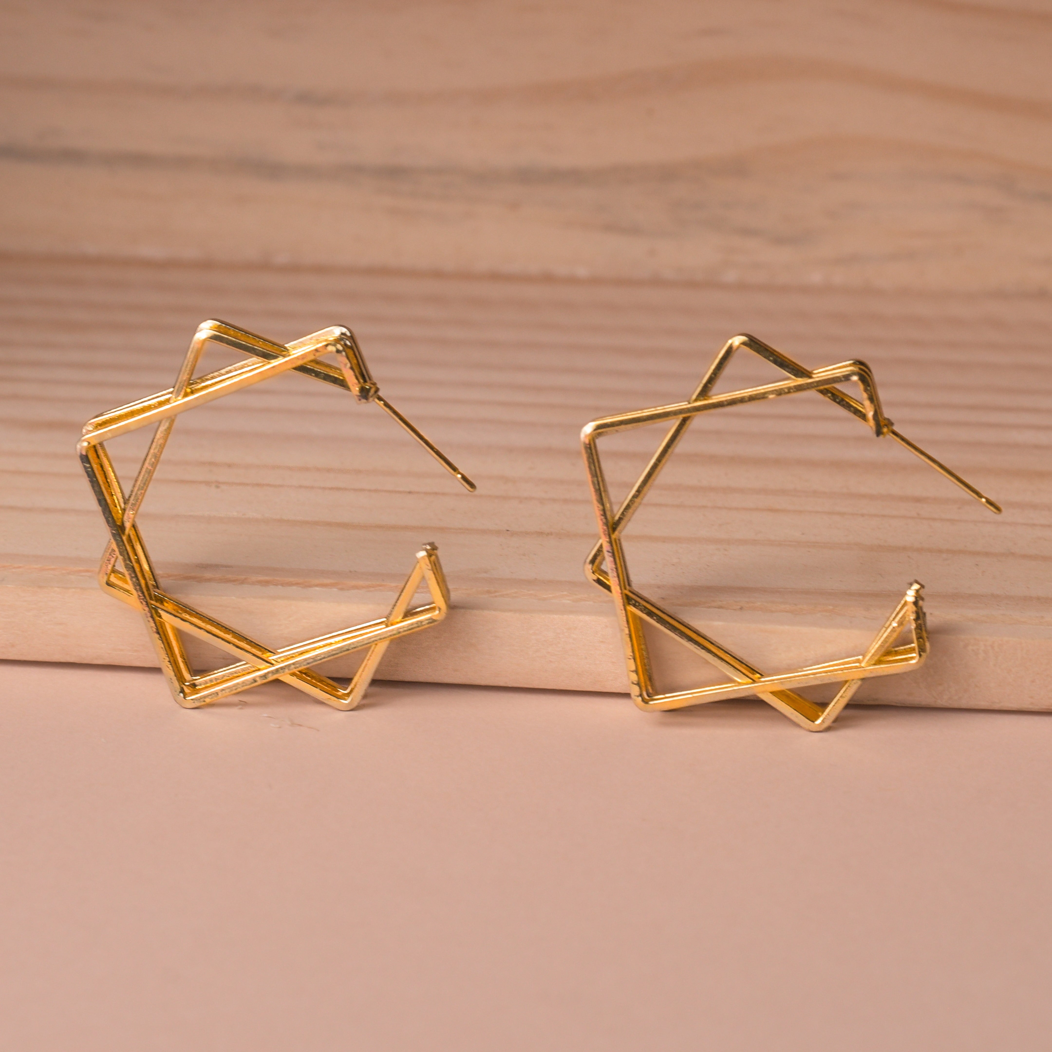Geometric Round Earrings