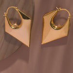 Load image into Gallery viewer, Triangle Western Gold Plated Earrings