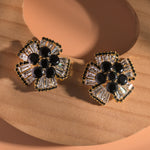 Load image into Gallery viewer, American Diamond Black Ad Earring