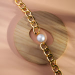 Load image into Gallery viewer, Gold Chain Pearl Chokar
