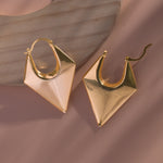 Load image into Gallery viewer, Triangle Western Gold Plated Earrings