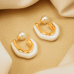 Load image into Gallery viewer, Double Sided White Earrings