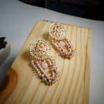 Load image into Gallery viewer, Pearls and Stones Pink Earrings