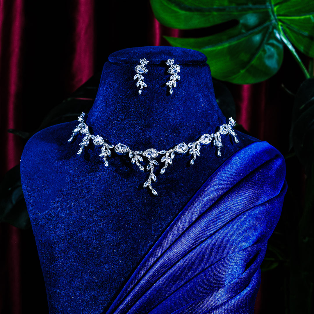 Vine Marquise Bridal Necklace Wedding Jewellery Sets