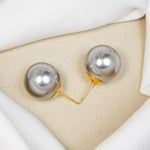 Load image into Gallery viewer, Grayish Pearl Studs Earrings