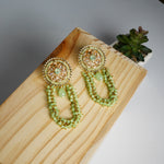 Load image into Gallery viewer, Pearls and Stones Embroidered Earrings