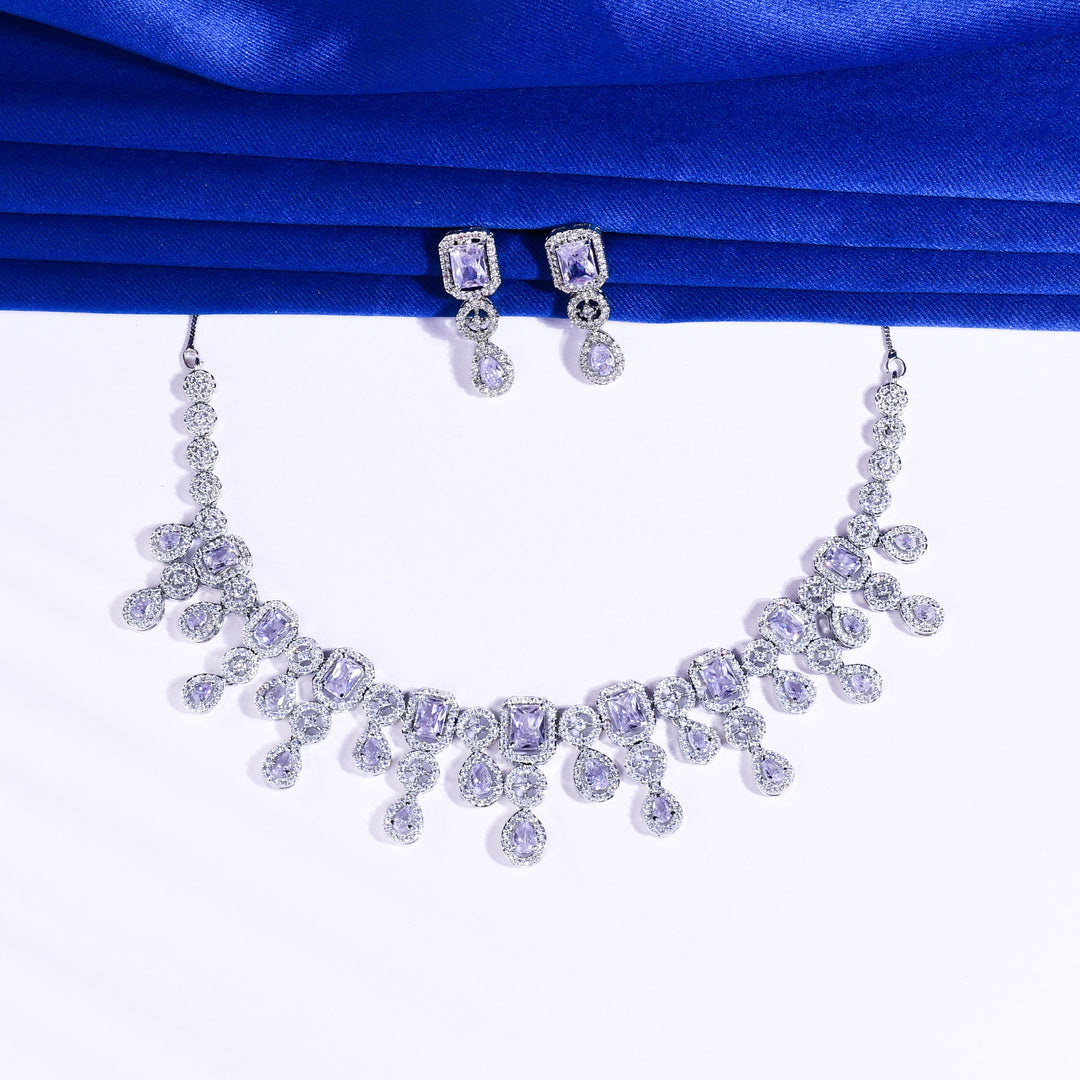 Elegant American Diamond Necklace Set