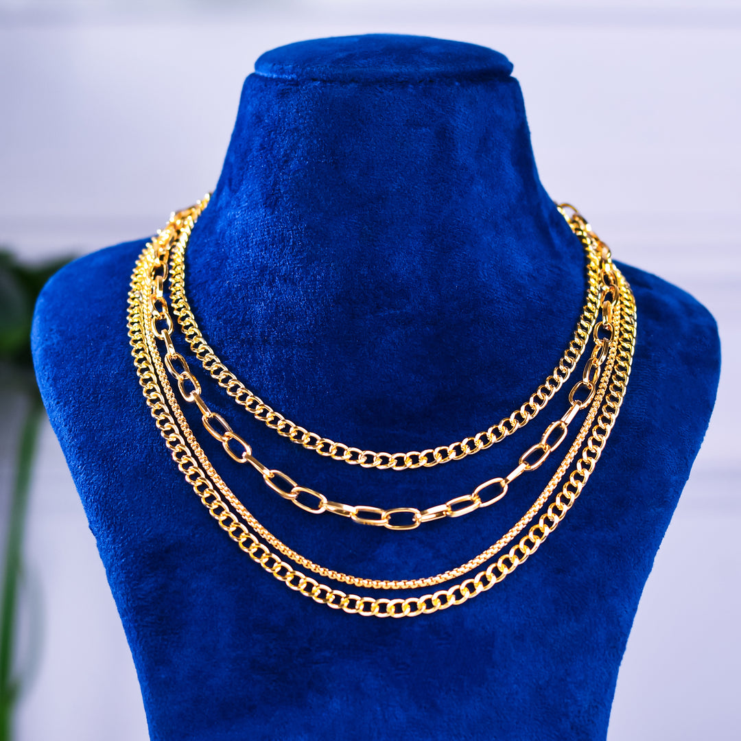 Multi Layered Gold Chain Necklaces – Theglamsutra