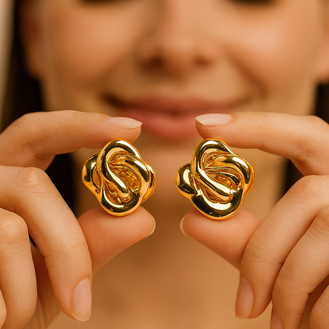 Golden Rose - Statement Studs