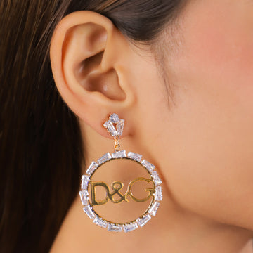 Golden D&G Drop Earrings